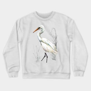 Mr Kotuku, New Zealand White Heron Crewneck Sweatshirt